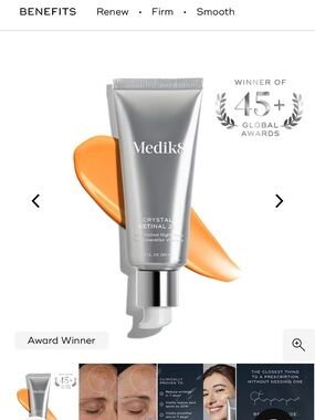 Medik8 Crystal Retinal 2 Night Serum — Silver & Orange
